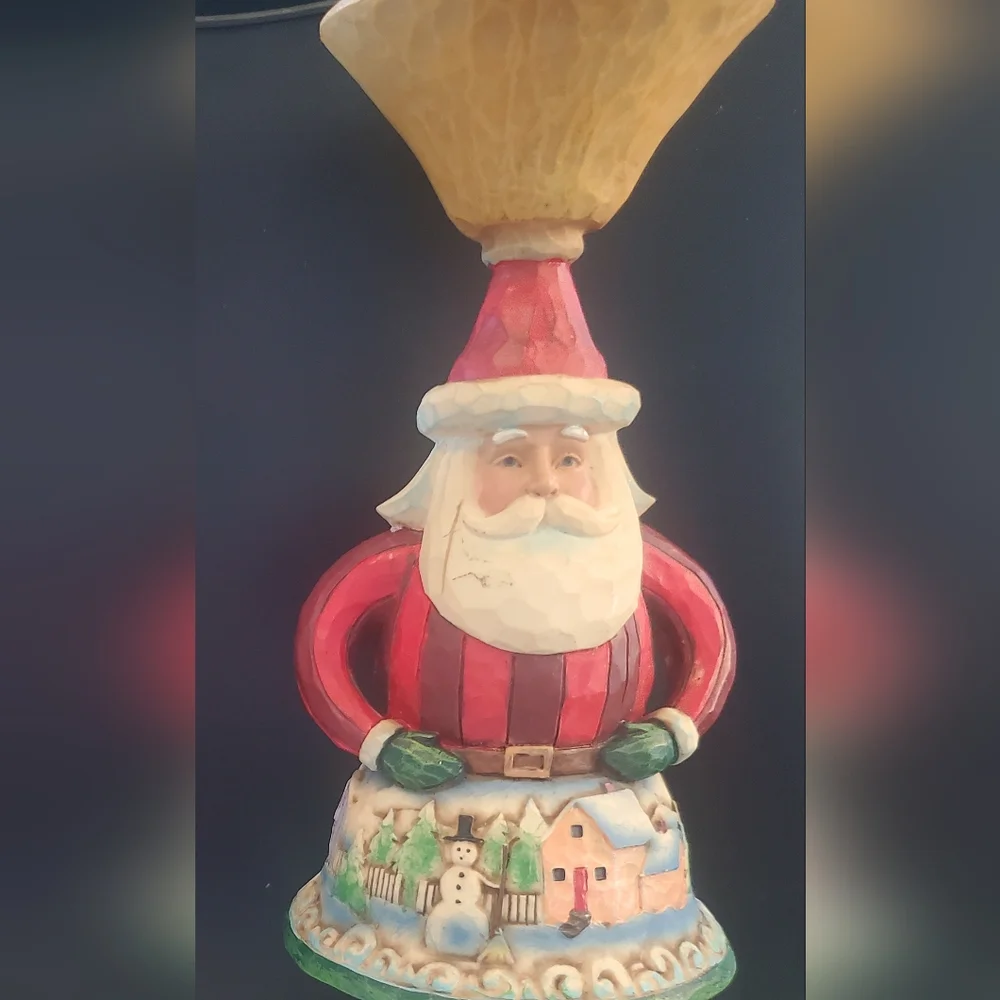 Jim Shore Santa Claus Candle Holders 9.5